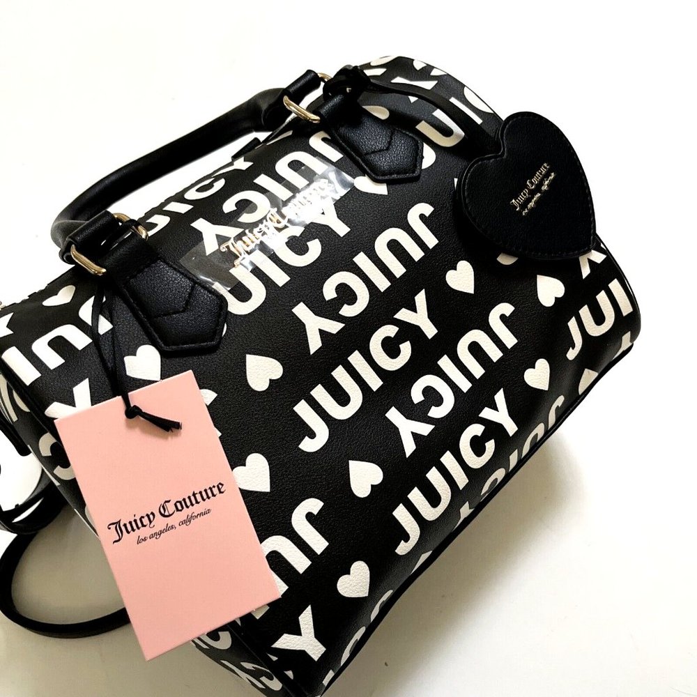 Juicy Couture Licorice Heart Satchel Bag New Sealed - Picture 3 of 9